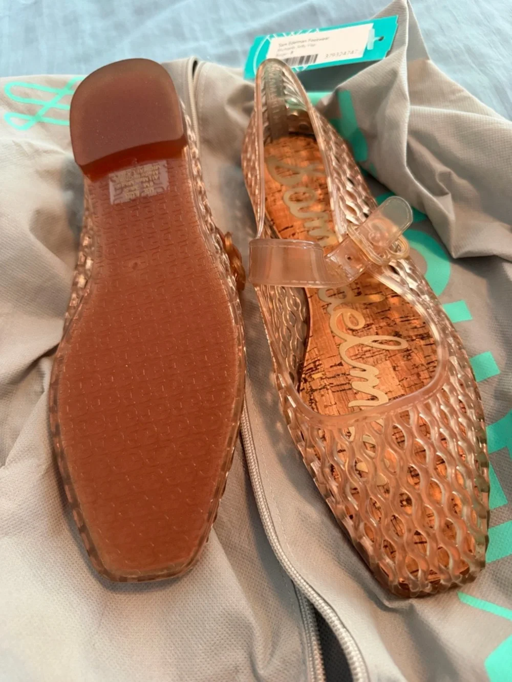 Sam Edelman Women's Jelly Mary Jane Flats in Rose Gold - Picture 3 of 7